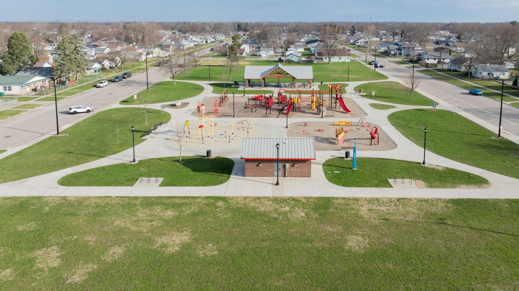 Mary Gibbard Park construction details in Mishawaka, IN by R. Yoder Construction